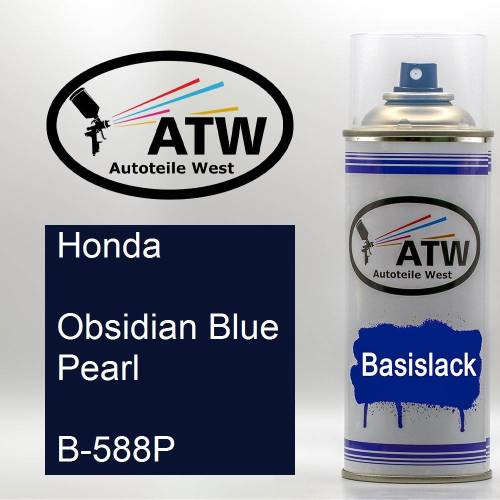 Honda, Obsidian Blue Pearl, B-588P: 400ml Sprühdose, von ATW Autoteile West.